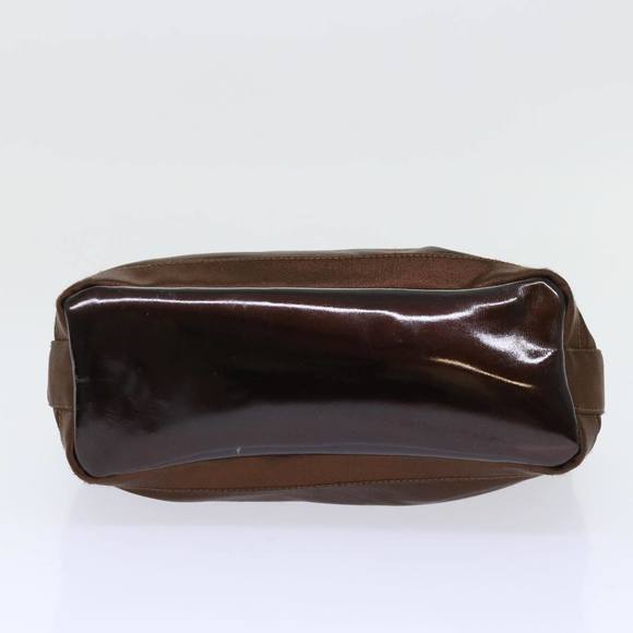 GUCCI Bamboo Hand Bag Nylon Brown Auth bs7822 - Picture 9 of 16